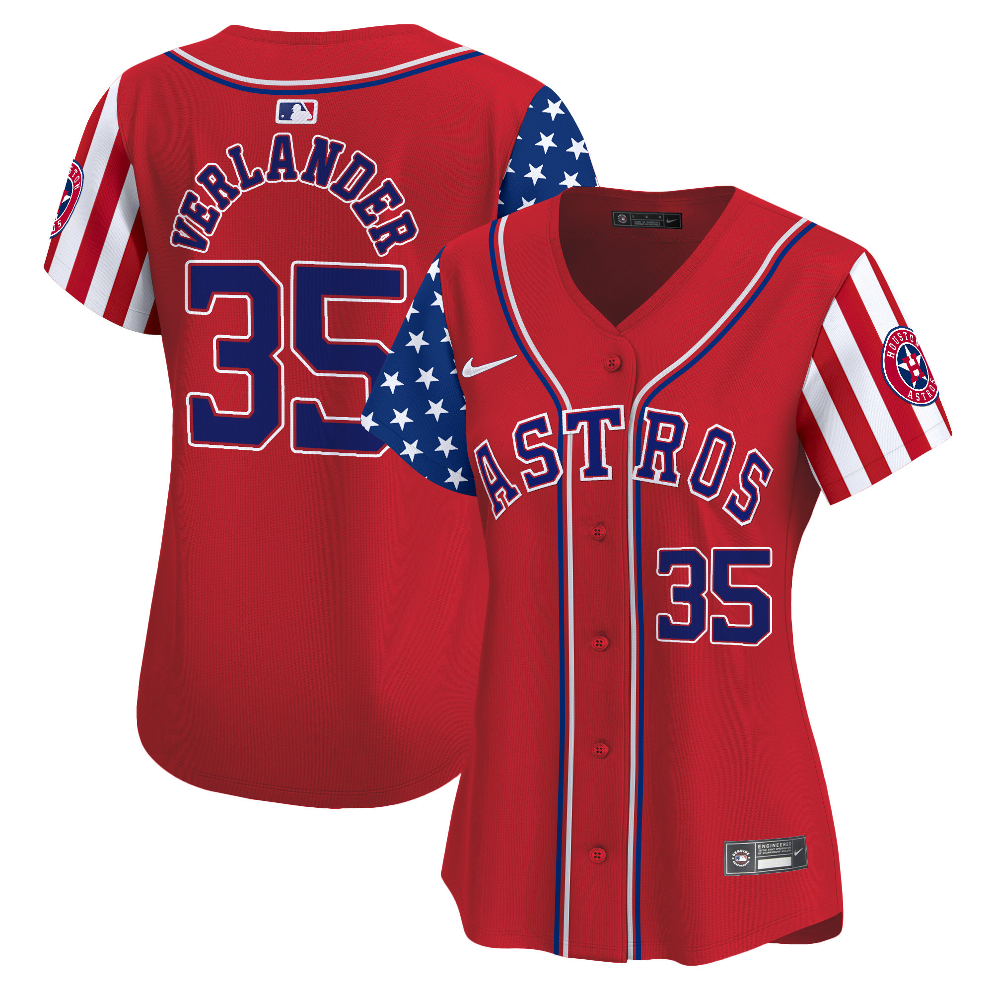 Women's Astros 2024 Independence Day Vapor Premier Limited Jersey - All Stitched - Image 12