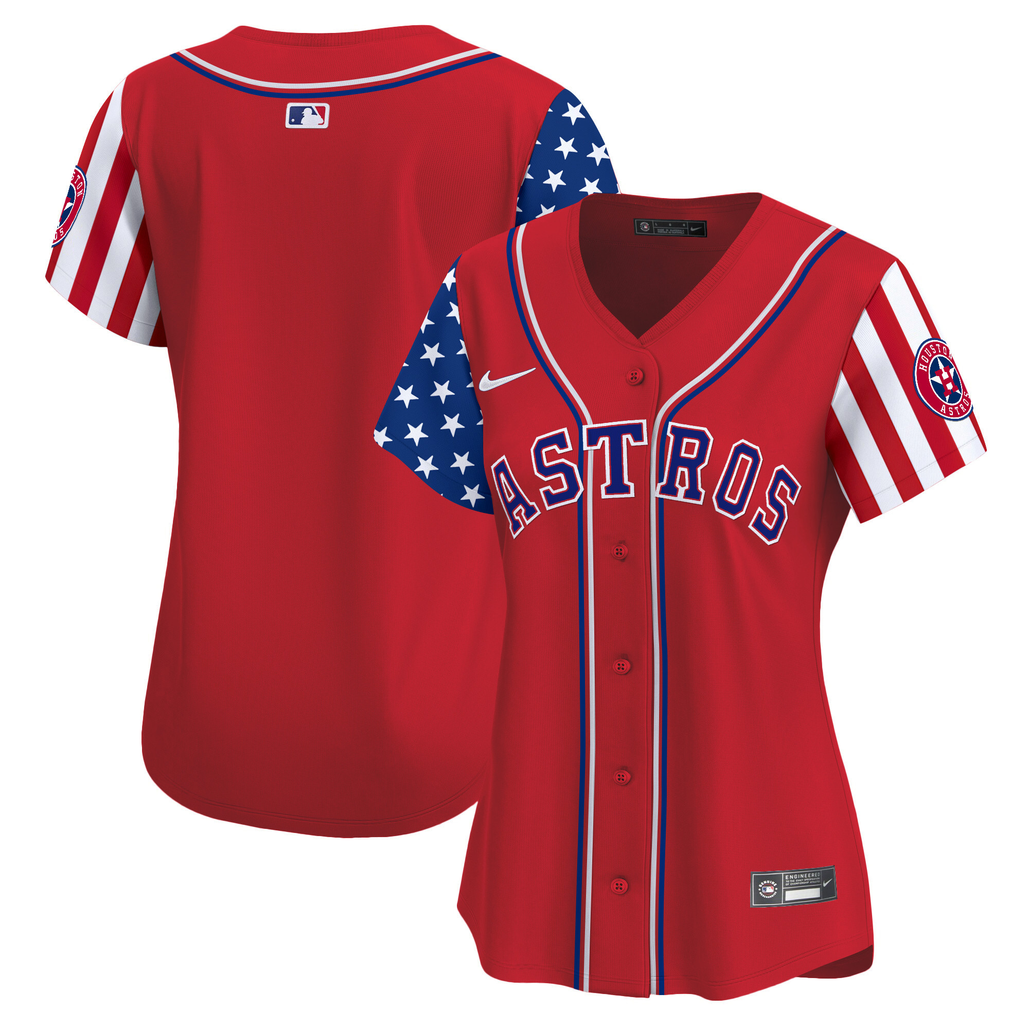 Women's Astros 2024 Independence Day Vapor Premier Limited Jersey - All Stitched - Image 16