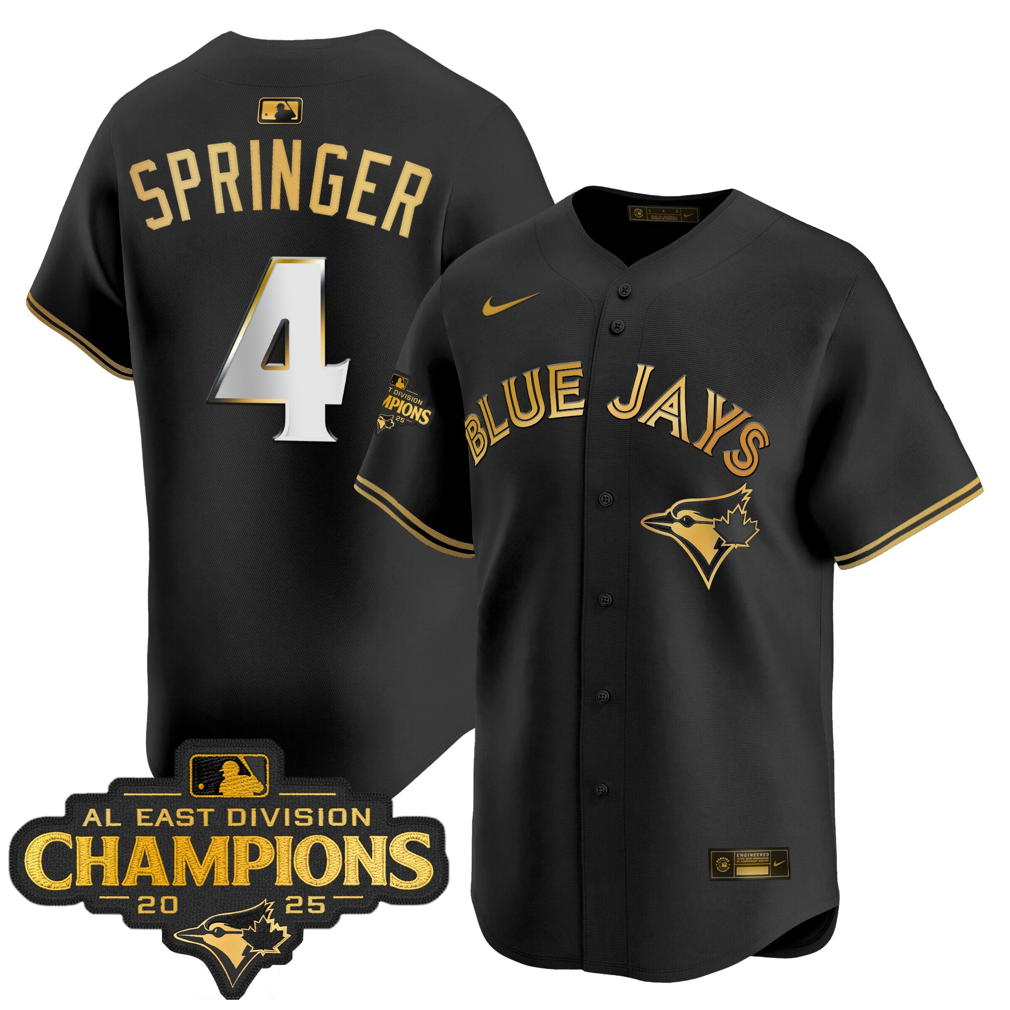 Men's Toronto Blue Jays 2025 AL East Division Champions Vapor Premier Limited Jersey - All Stitched - Image 6