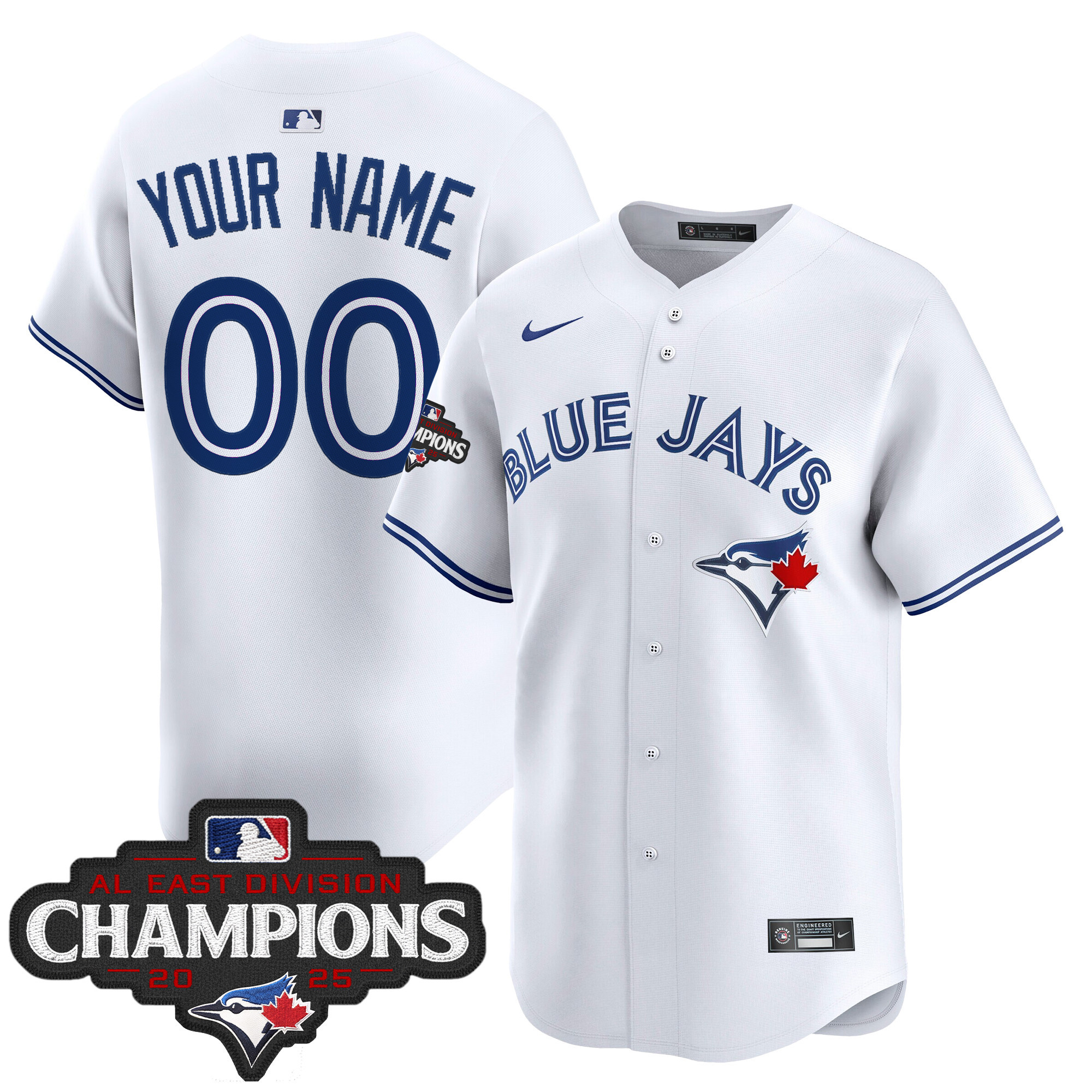 Toronto Blue Jays 2025 AL East Division Champions Vapor Premier Limited Custom Jersey - All Stitched - Image 6