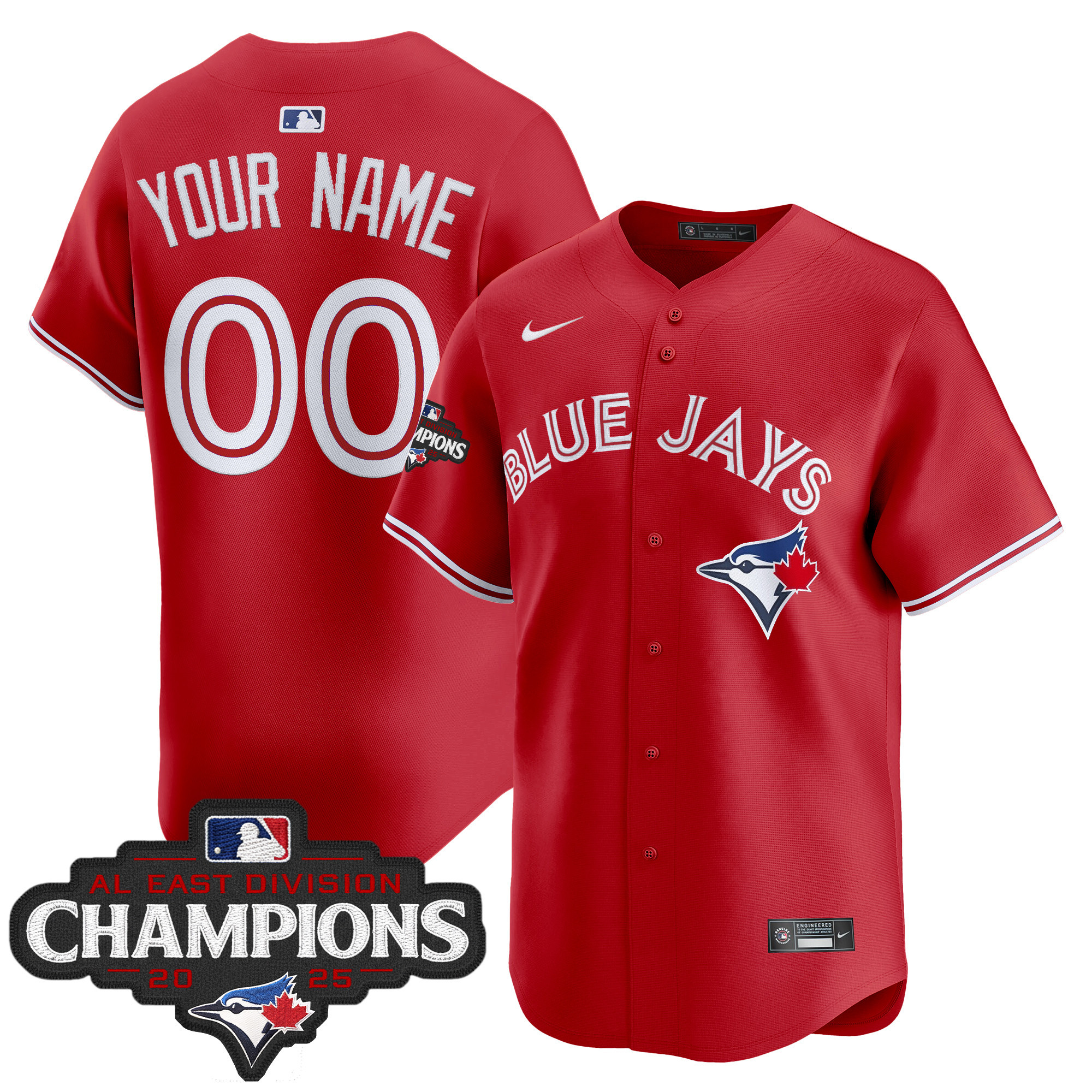 Toronto Blue Jays 2025 AL East Division Champions Vapor Premier Limited Custom Jersey - All Stitched - Image 5