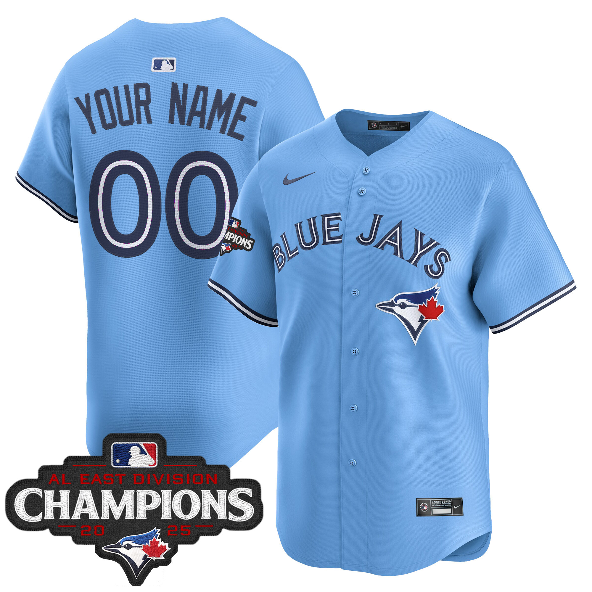 Toronto Blue Jays 2025 AL East Division Champions Vapor Premier Limited Custom Jersey - All Stitched - Image 3