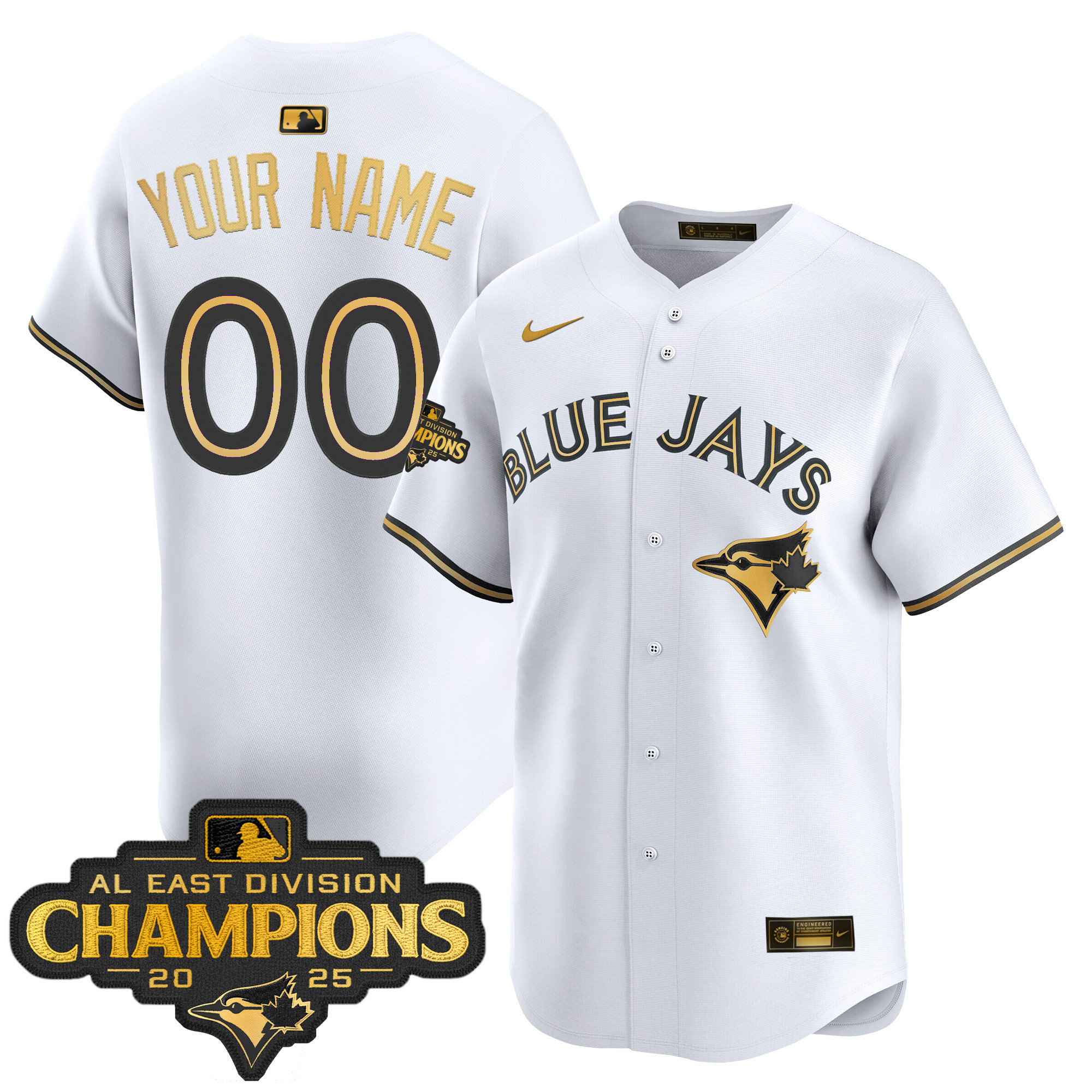 Toronto Blue Jays 2025 AL East Division Champions Vapor Premier Limited Custom Jersey - All Stitched - Image 2