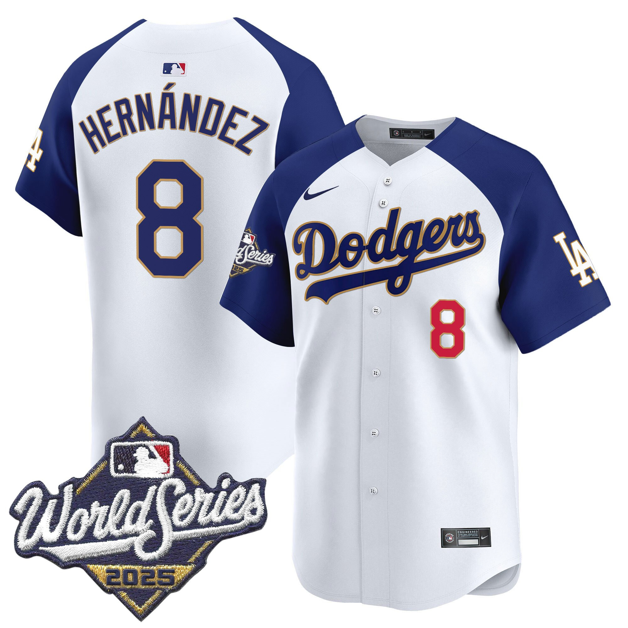 Men's Dodgers 2025 World Series Gold Trim Vapor Premier Limited Jersey - All Stitched - Image 52