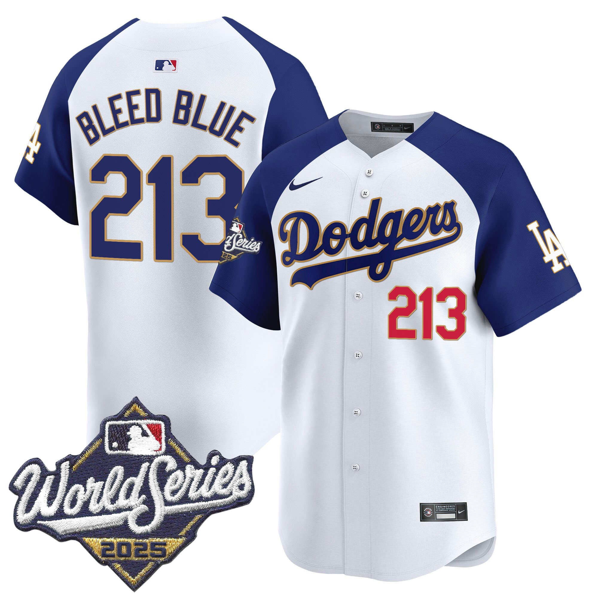 Men's Dodgers 2025 World Series Gold Trim Vapor Premier Limited Jersey - All Stitched - Image 46