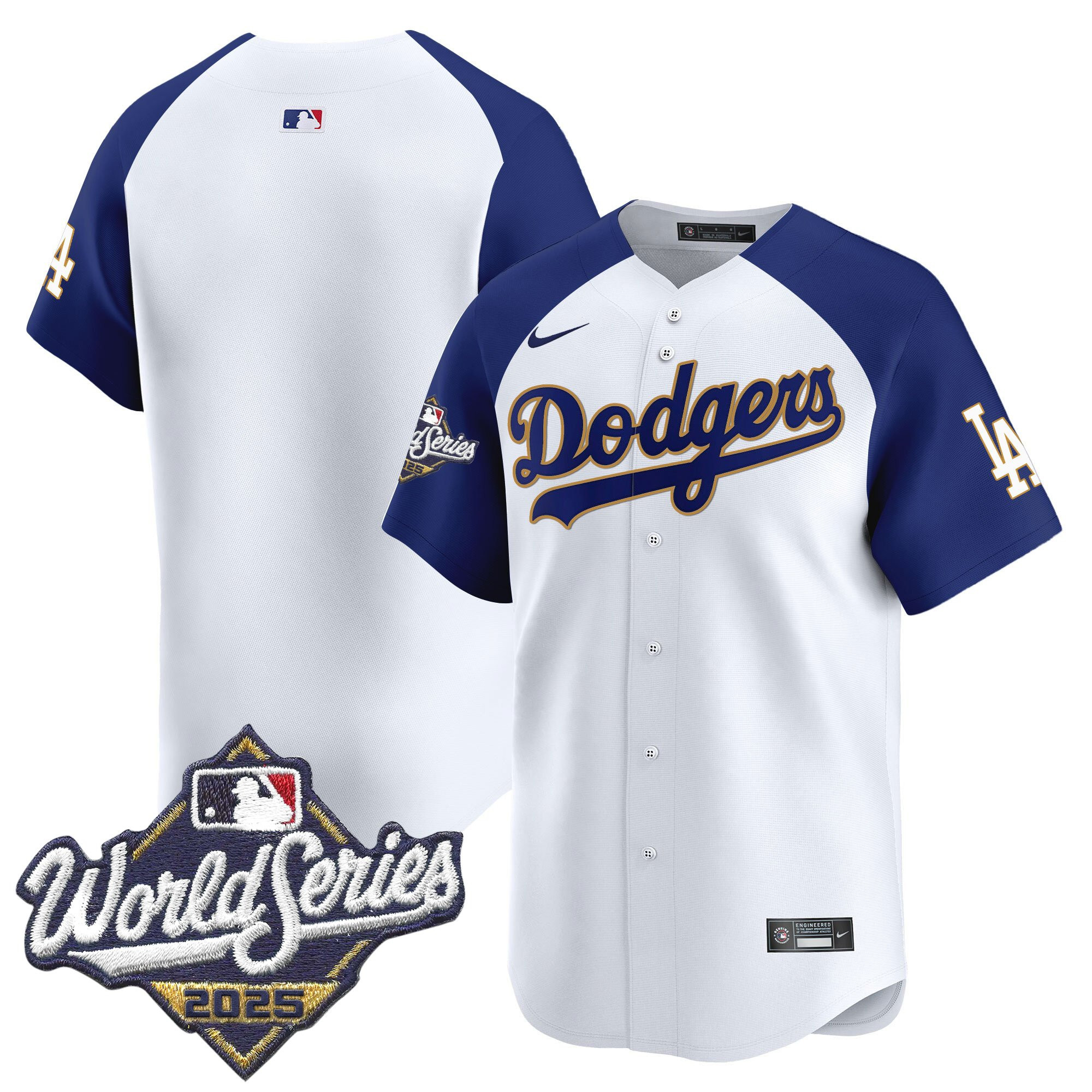 Men's Dodgers 2025 World Series Gold Trim Vapor Premier Limited Jersey - All Stitched - Image 55