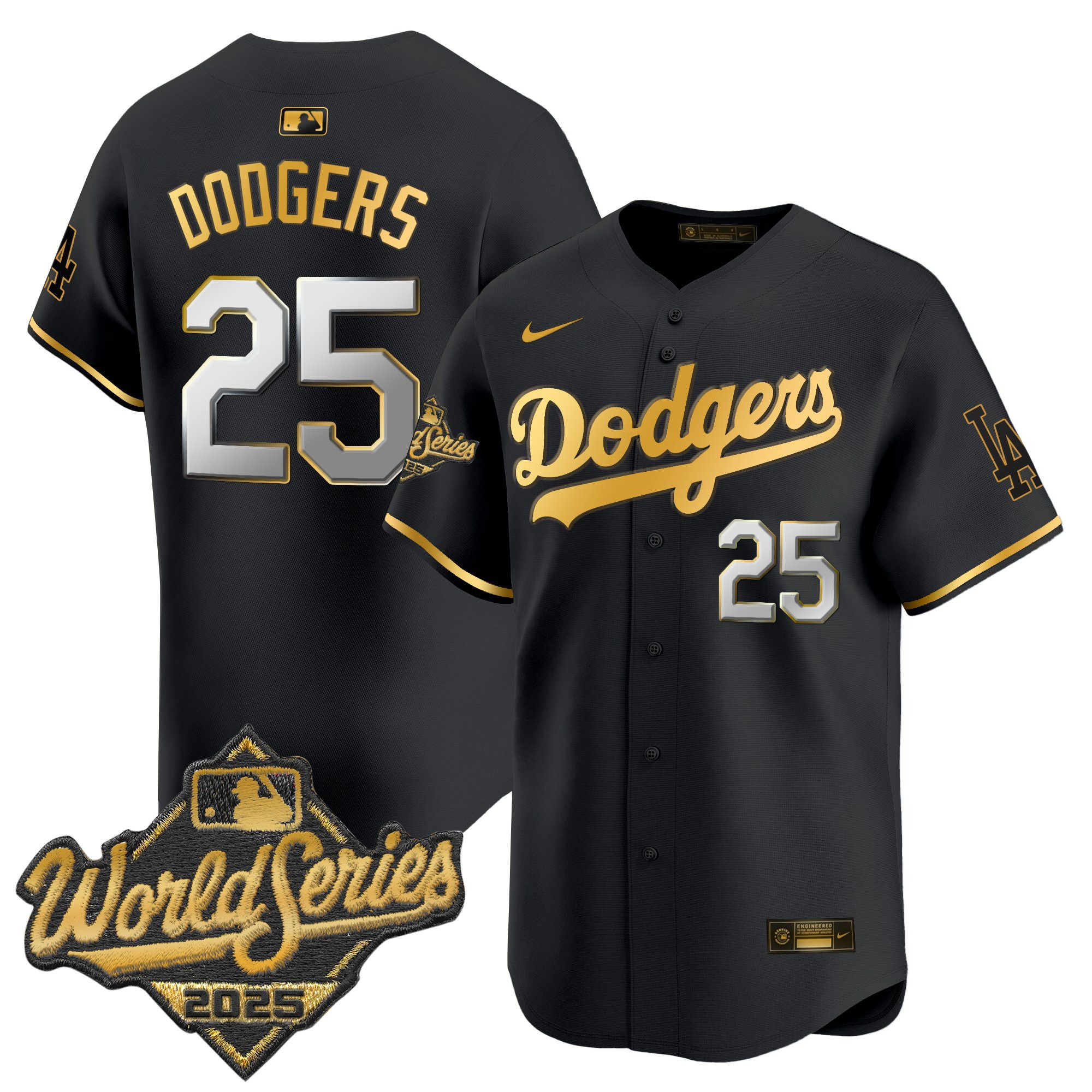 Men's Dodgers 2025 World Series Vapor Premier Limited Jersey - All Stitched - Image 54