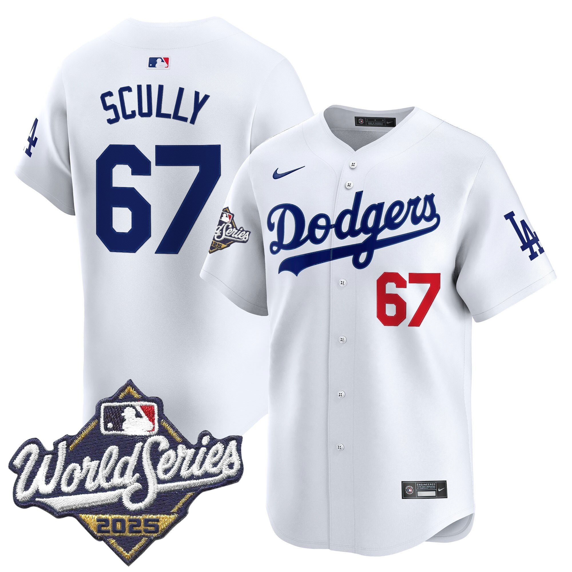 Men's Dodgers 2025 World Series Vapor Premier Limited Jersey - All Stitched - Image 7