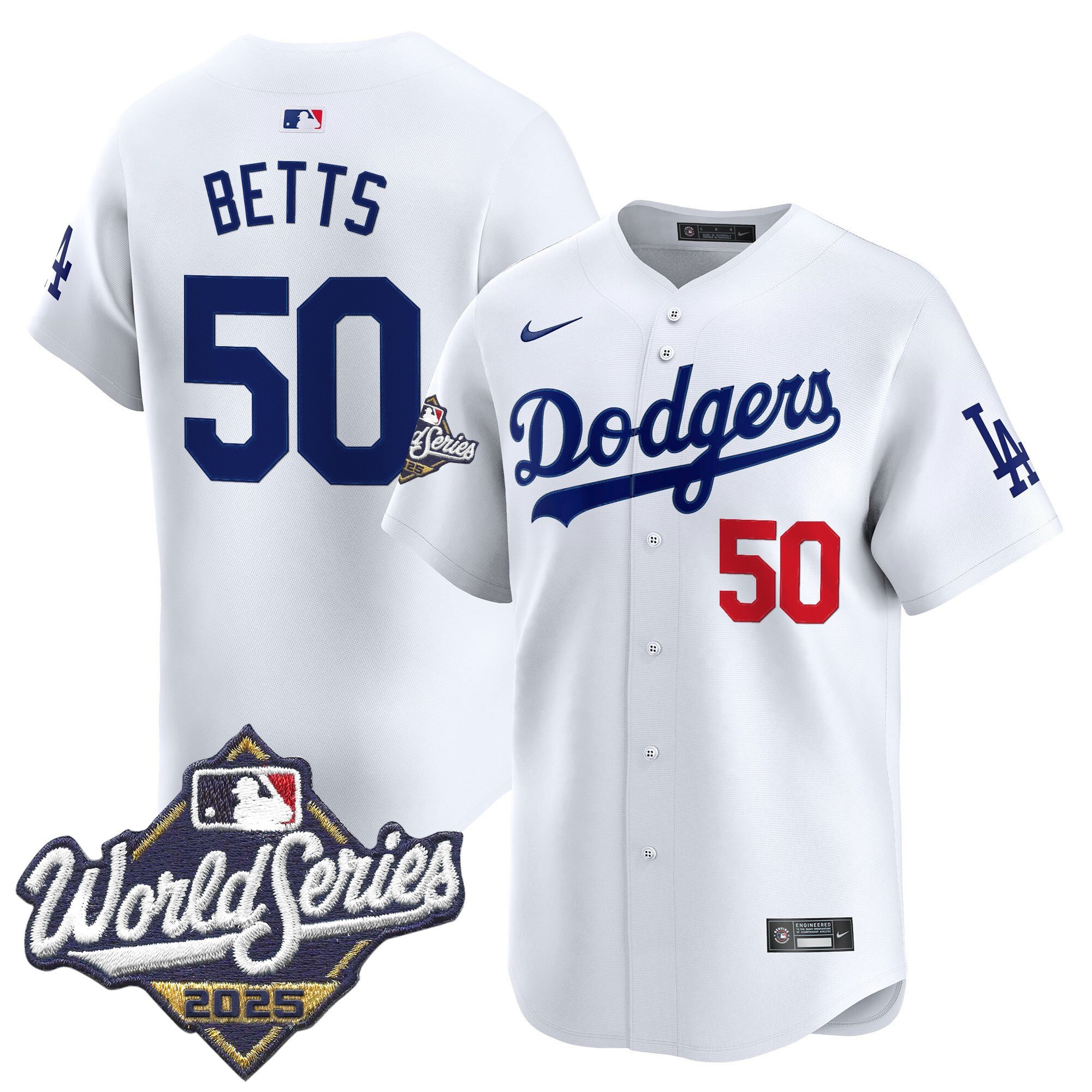Men's Dodgers 2025 World Series Vapor Premier Limited Jersey - All Stitched - Image 5
