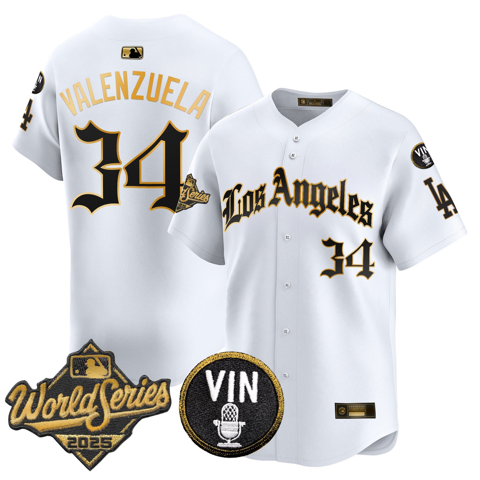 Men's Dodgers 2025 World Series Vapor Premier Limited Jersey - LA Gothic Edition - All Stitched - Image 37