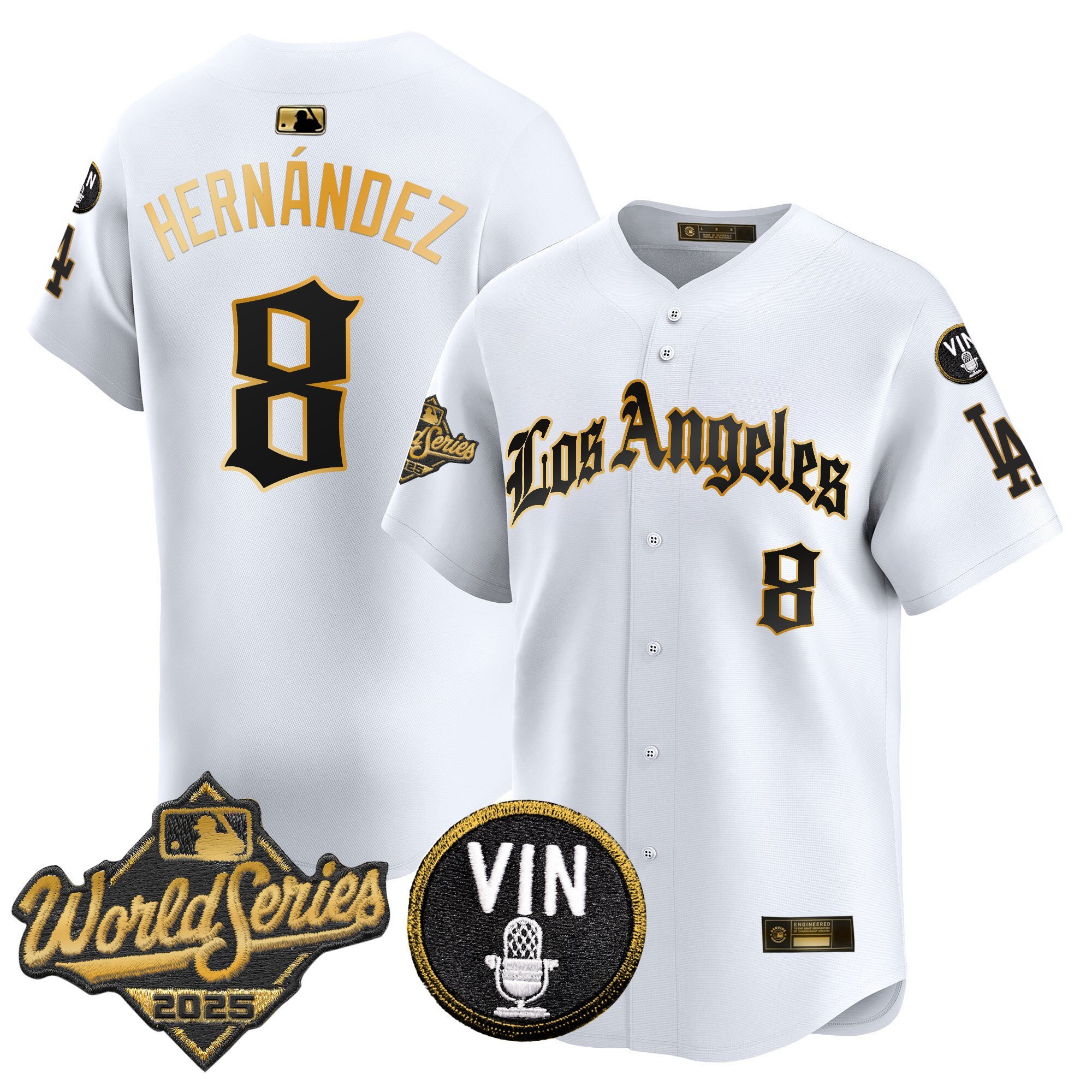 Men's Dodgers 2025 World Series Vapor Premier Limited Jersey - LA Gothic Edition - All Stitched - Image 41