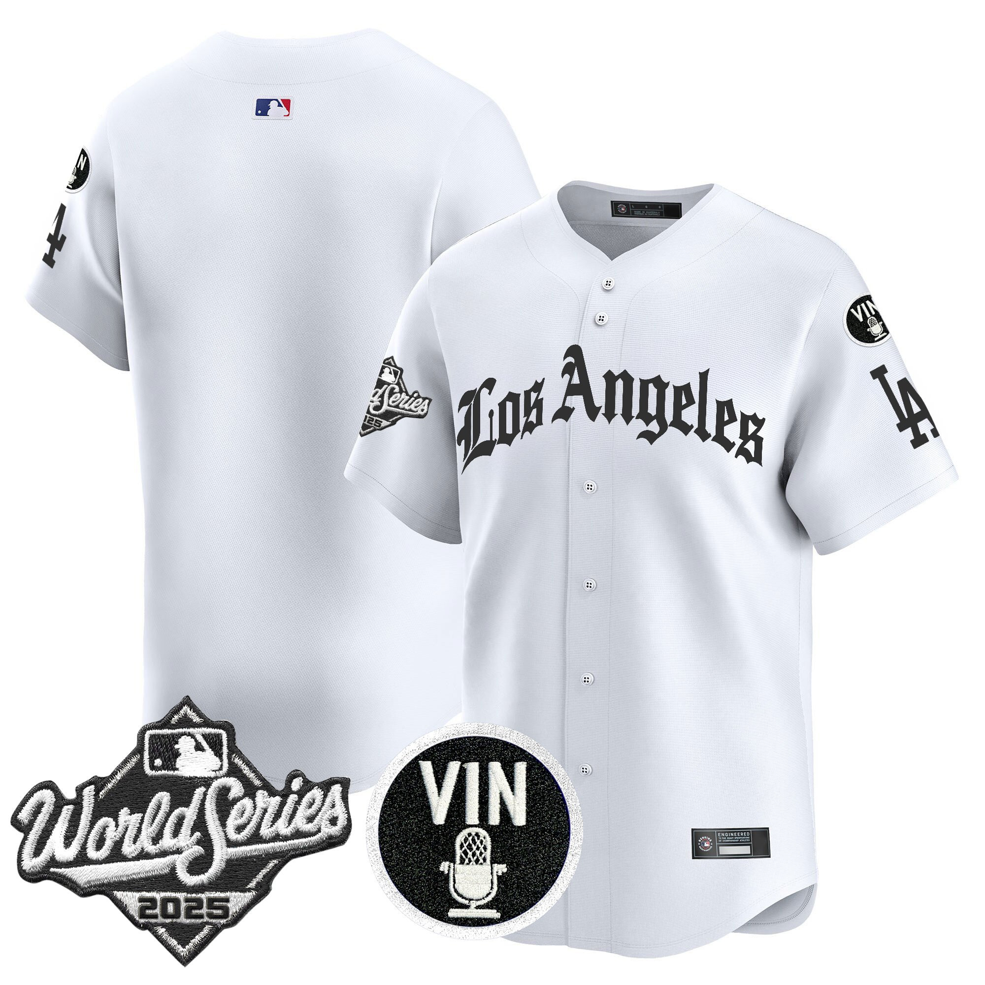 Men's Dodgers 2025 World Series Vapor Premier Limited Jersey - LA Gothic Edition - All Stitched - Image 22