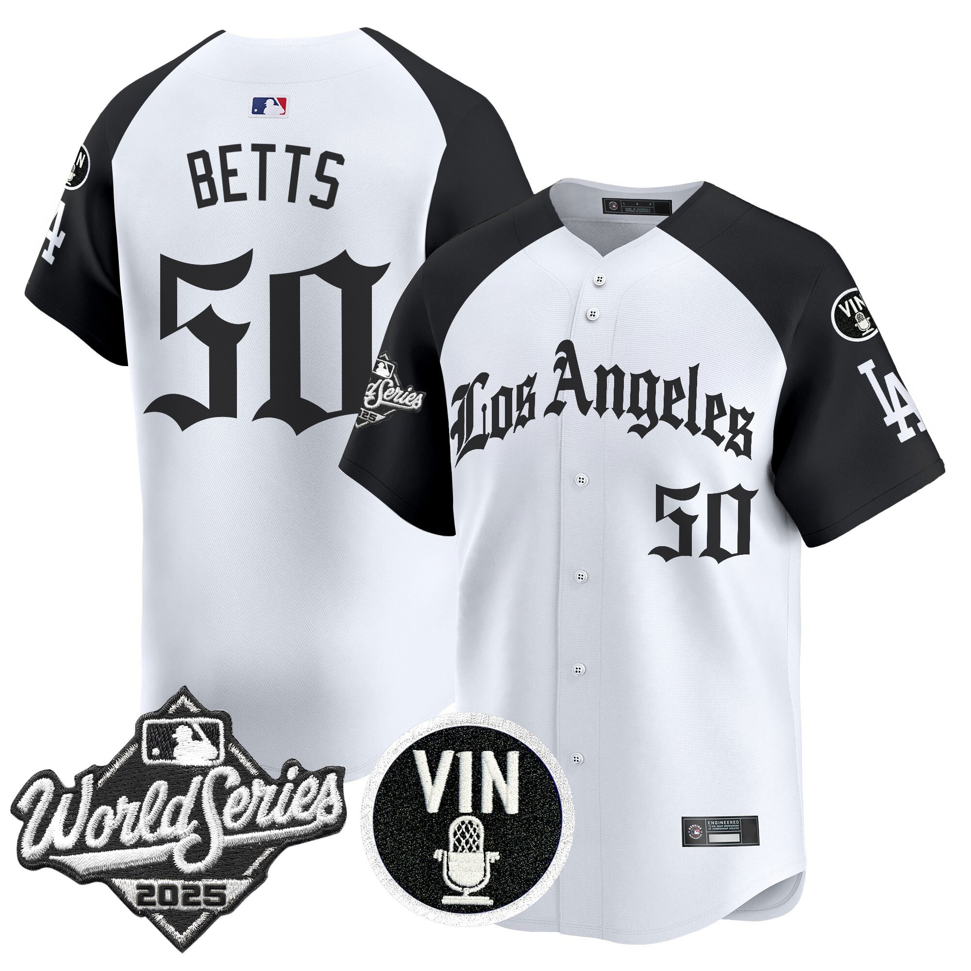 Men's Dodgers 2025 World Series Vapor Premier Limited Jersey - LA Gothic Edition - All Stitched - Image 27