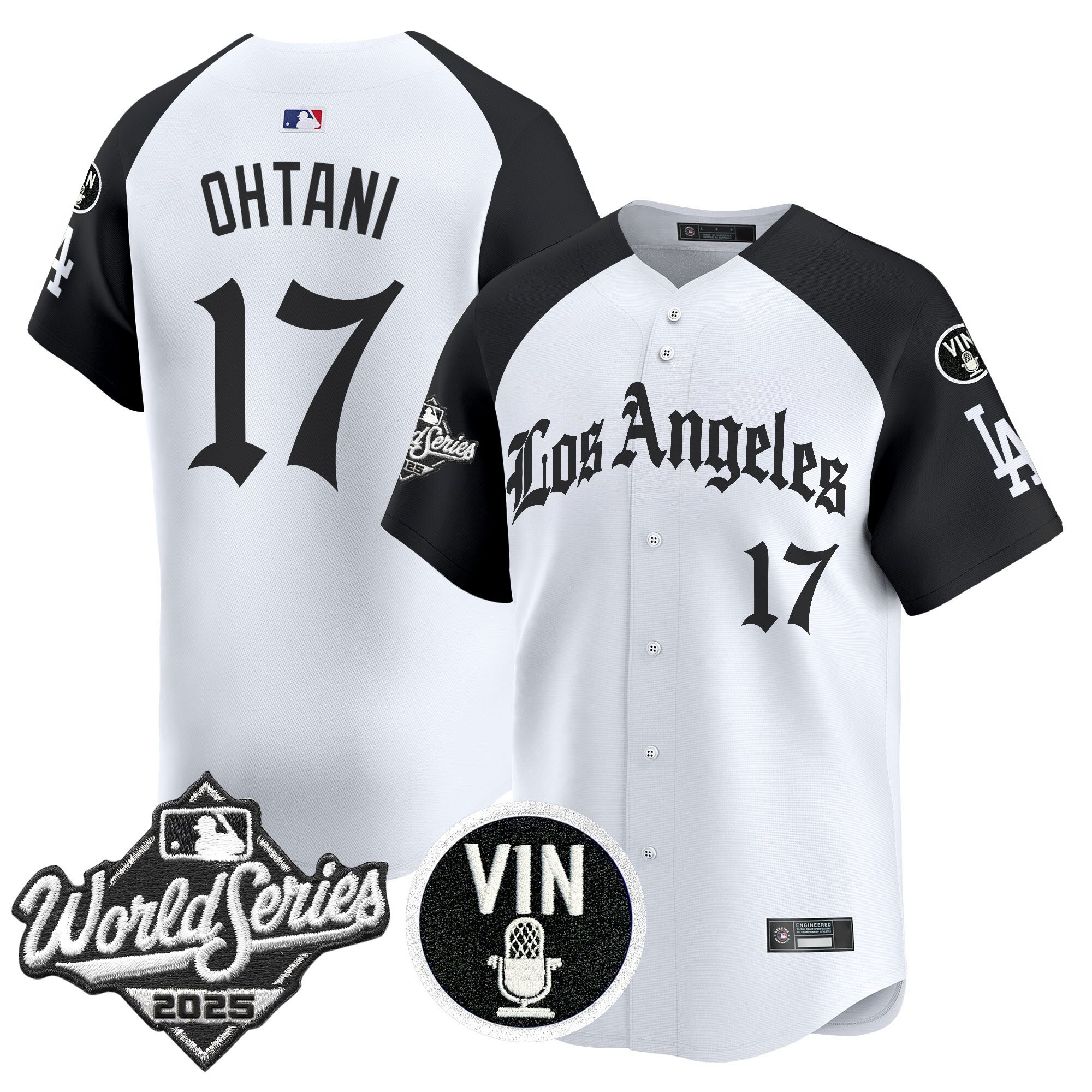 Men's Dodgers 2025 World Series Vapor Premier Limited Jersey - LA Gothic Edition - All Stitched - Image 23