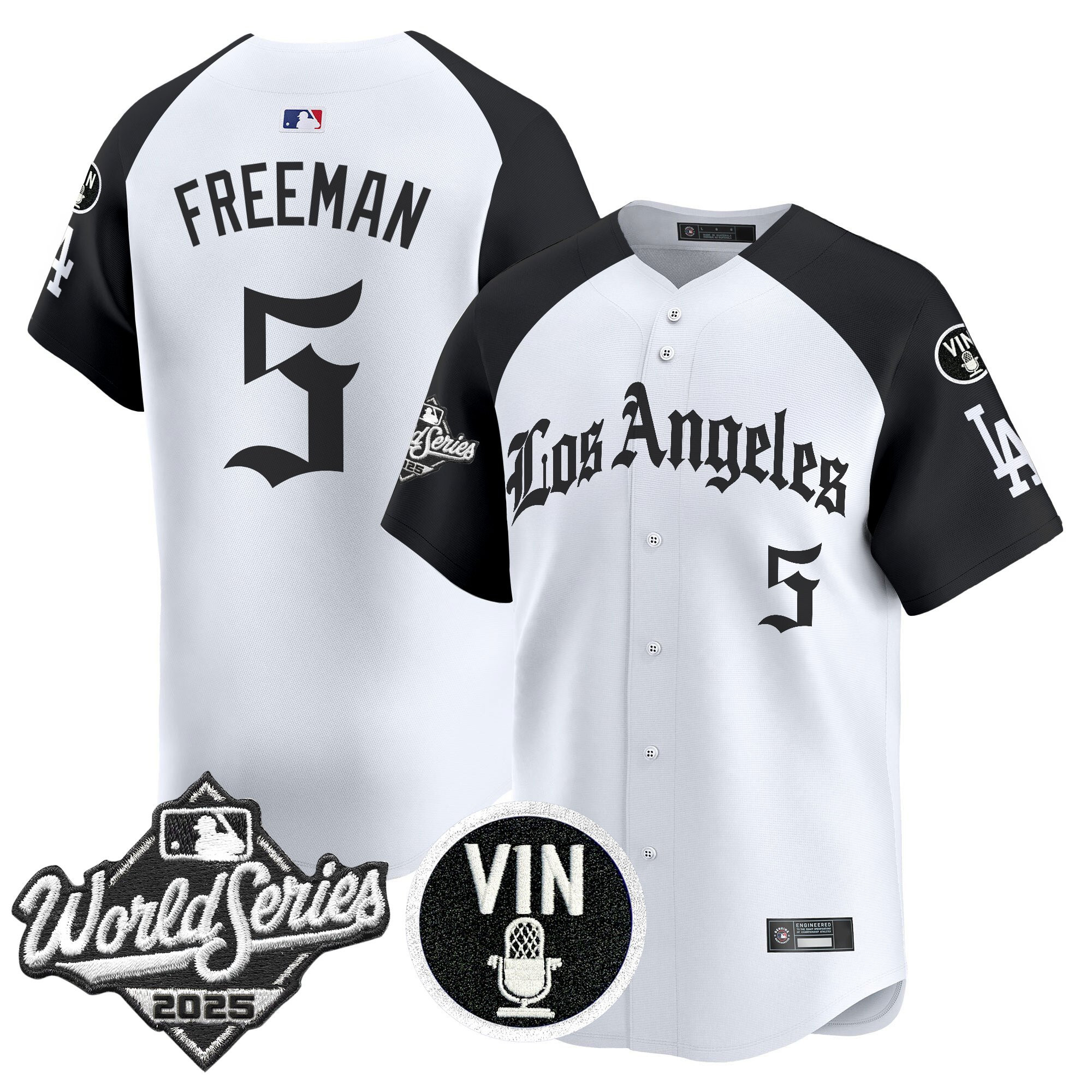 Men's Dodgers 2025 World Series Vapor Premier Limited Jersey - LA Gothic Edition - All Stitched - Image 25