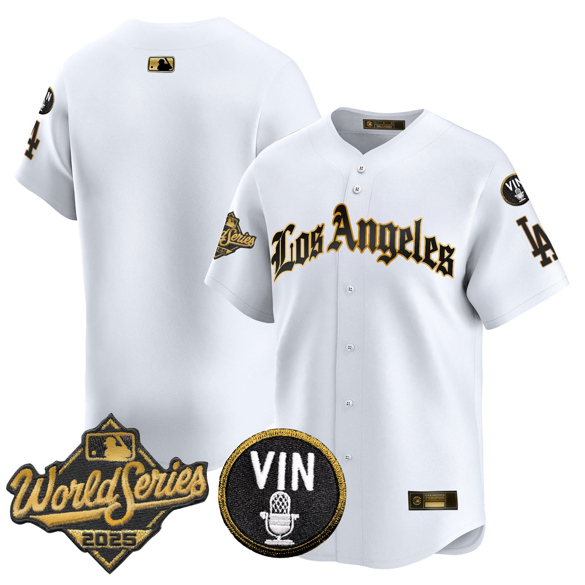 Men's Dodgers 2025 World Series Vapor Premier Limited Jersey - LA Gothic Edition - All Stitched - Image 44