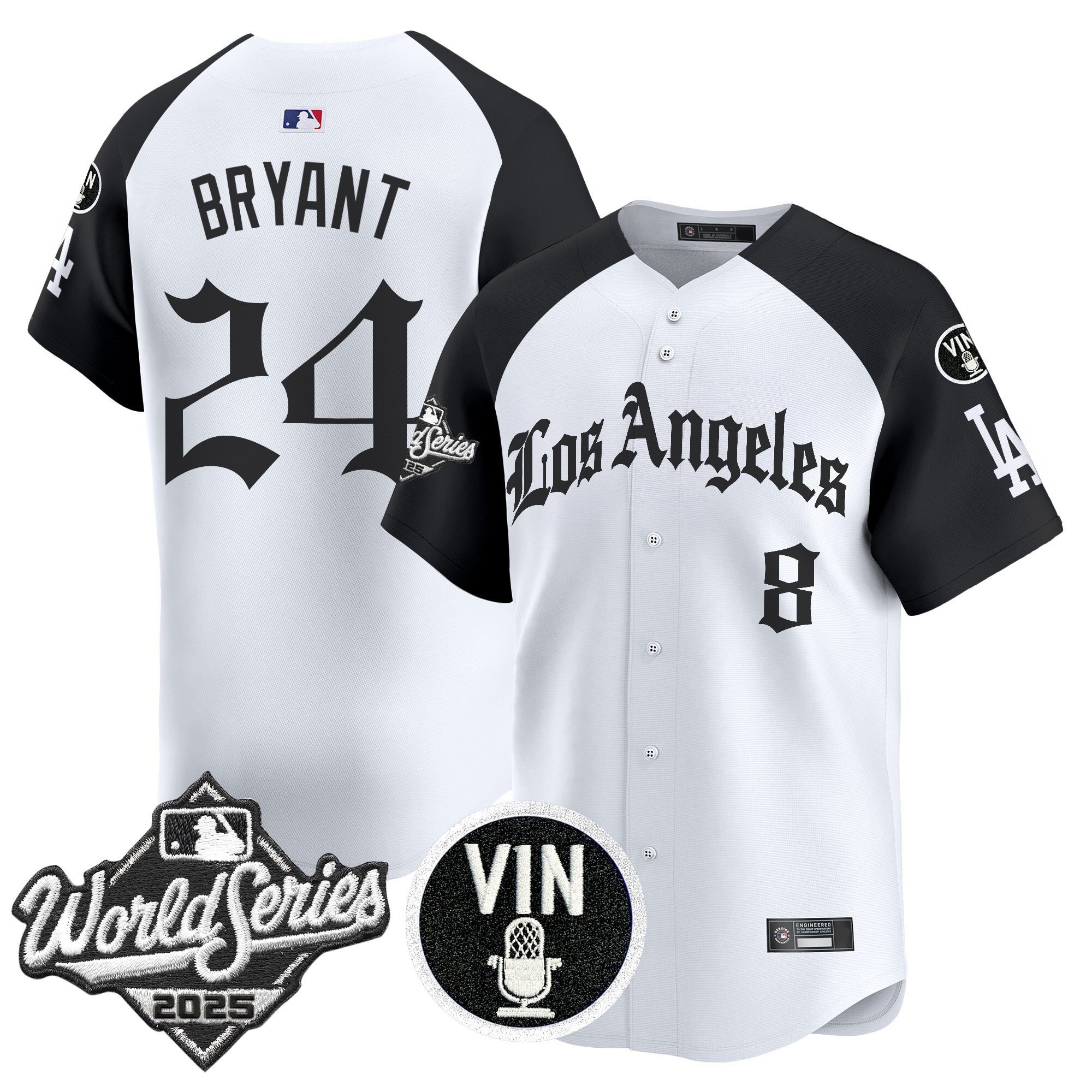 Men's Dodgers 2025 World Series Vapor Premier Limited Jersey - LA Gothic Edition - All Stitched - Image 28
