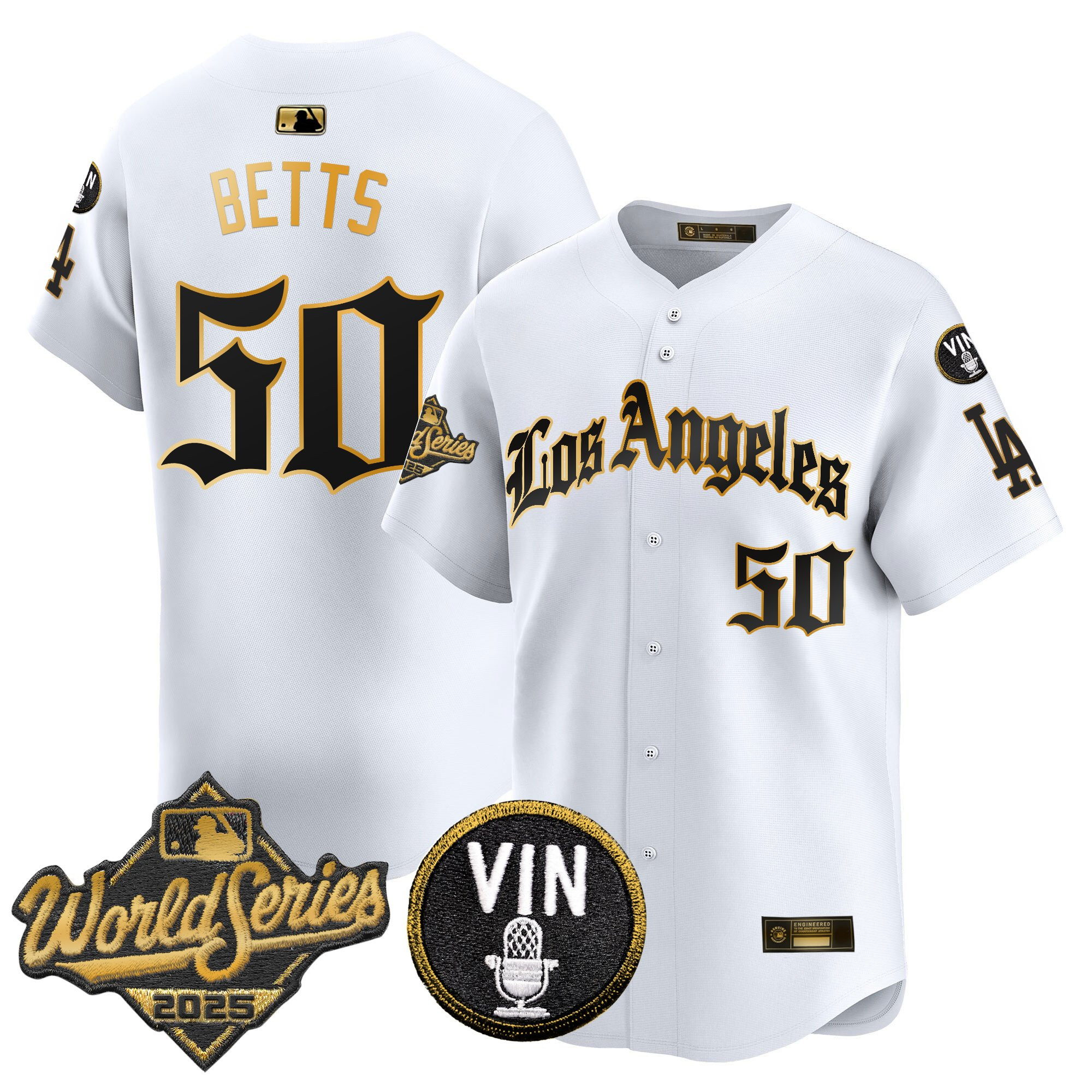 Men's Dodgers 2025 World Series Vapor Premier Limited Jersey - LA Gothic Edition - All Stitched - Image 38