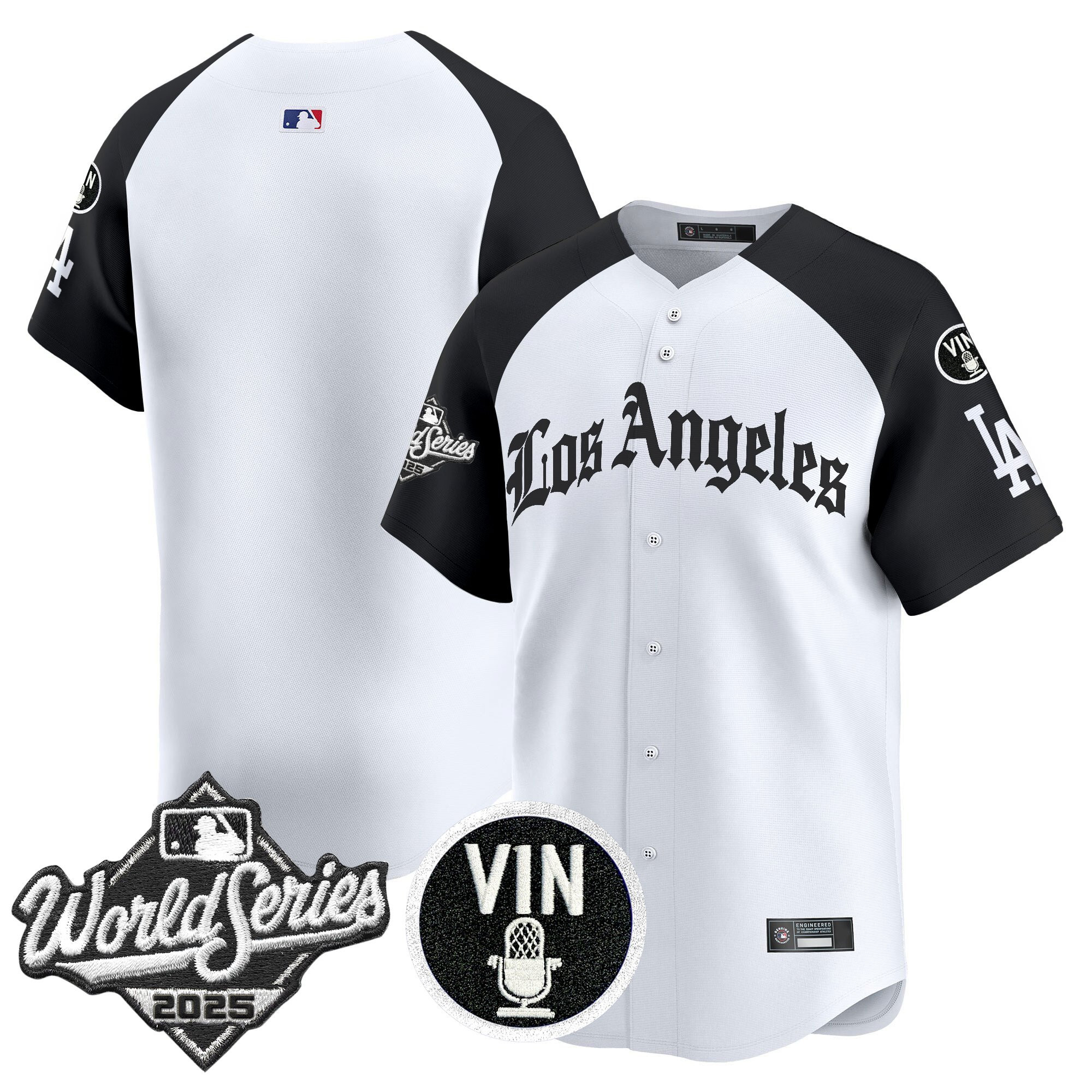 Men's Dodgers 2025 World Series Vapor Premier Limited Jersey - LA Gothic Edition - All Stitched - Image 33