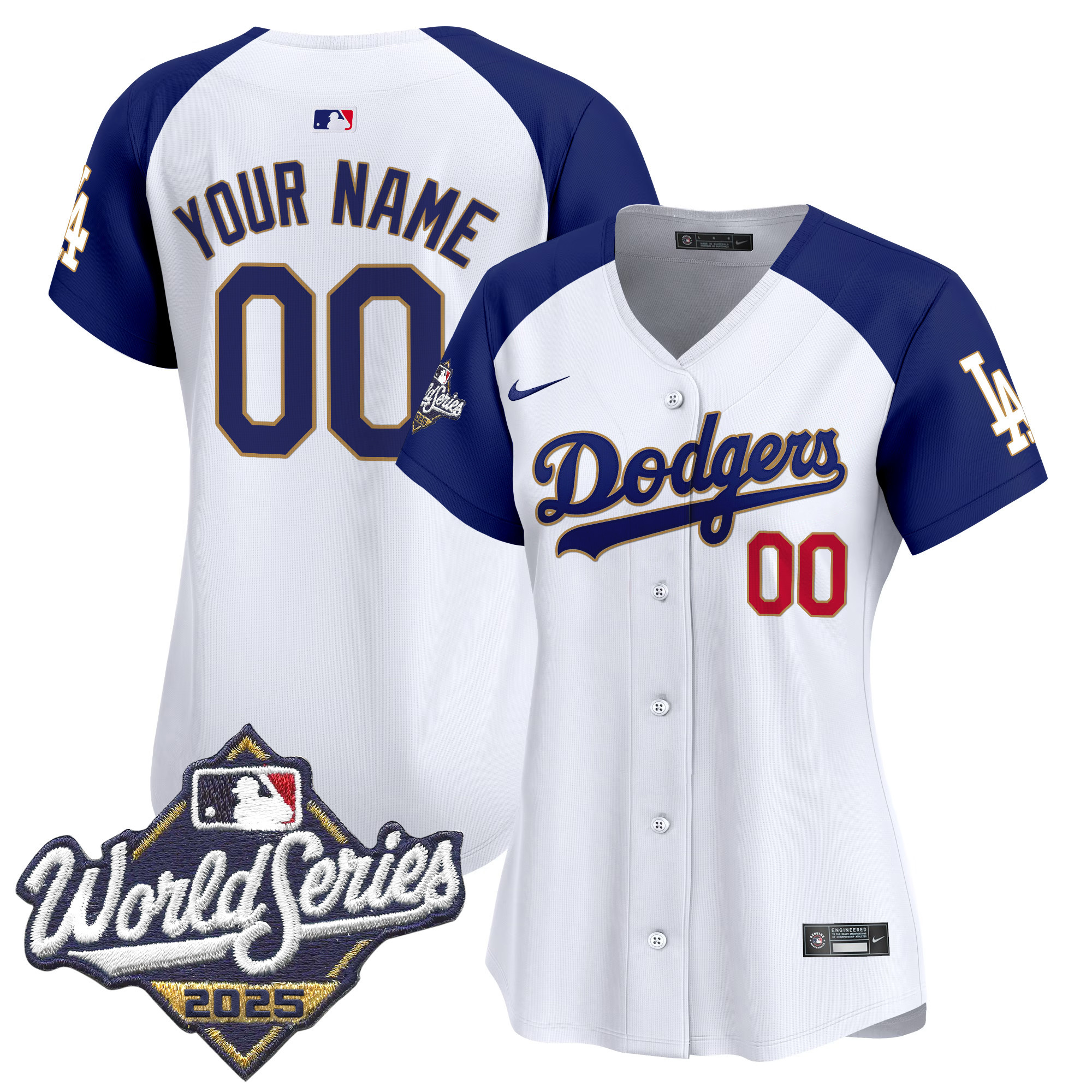 Dodgers 2025 World Series Gold Trim Vapor Premier Limited Custom Jersey - All Stitched - Image 10
