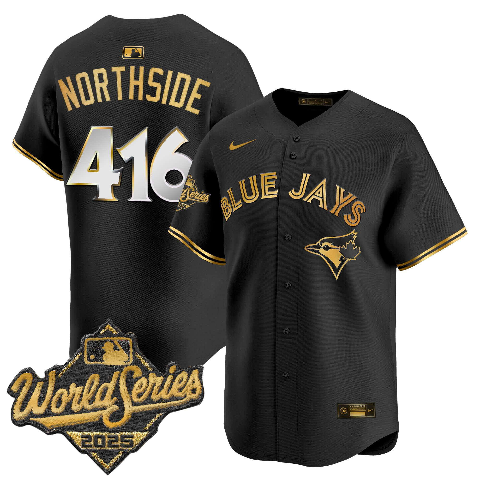 Men's Toronto Blue Jays 2025 World Series Vapor Premier Limited Jersey - All Stitched - Image 3