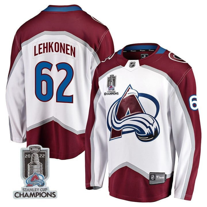 Men's Colorado Avalanche Players Jersey Champions Patch - All Stitched - Image 18