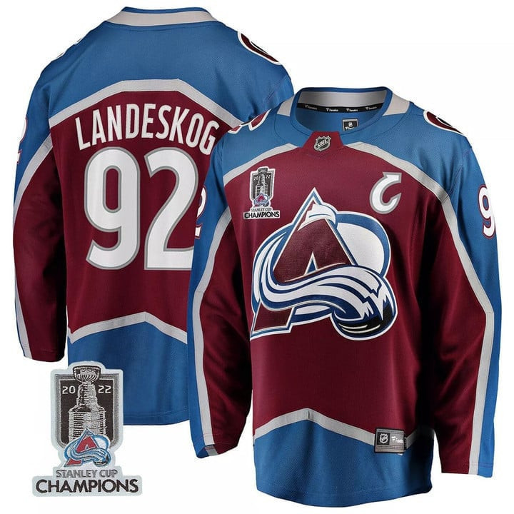 Men's Colorado Avalanche Players Jersey Champions Patch - All Stitched - Image 12