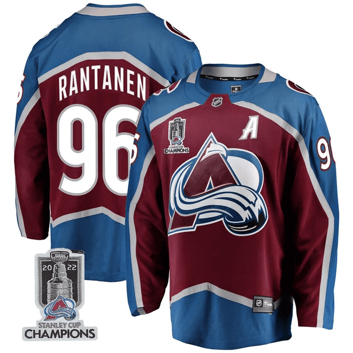 Men's Colorado Avalanche Players Jersey Champions Patch - All Stitched - Image 14