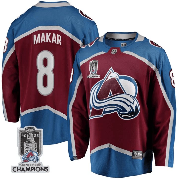 Men's Colorado Avalanche Players Jersey Champions Patch - All Stitched - Image 8