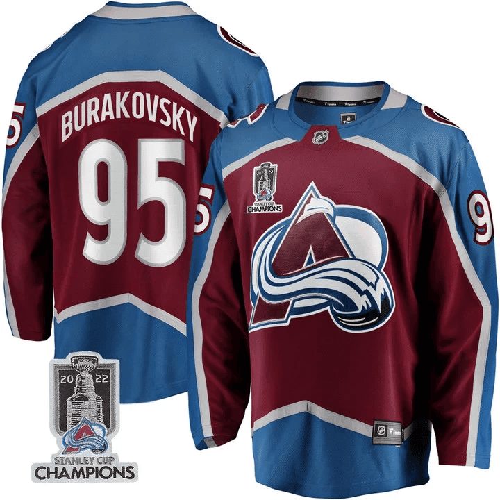 Men's Colorado Avalanche Players Jersey Champions Patch - All Stitched - Image 13