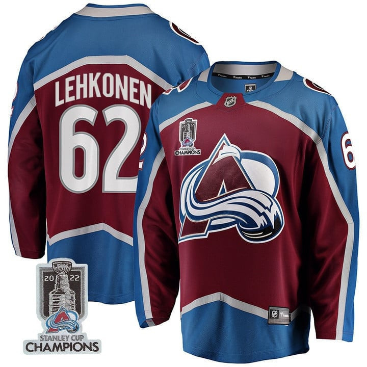 Men's Colorado Avalanche Players Jersey Champions Patch - All Stitched - Image 11