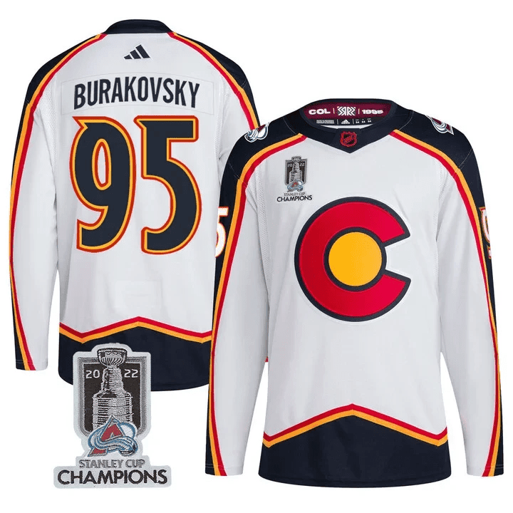 Men's Colorado Avalanche Players Jersey Champions Patch - All Stitched - Image 6