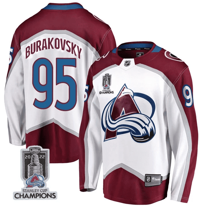 Men's Colorado Avalanche Players Jersey Champions Patch - All Stitched - Image 20