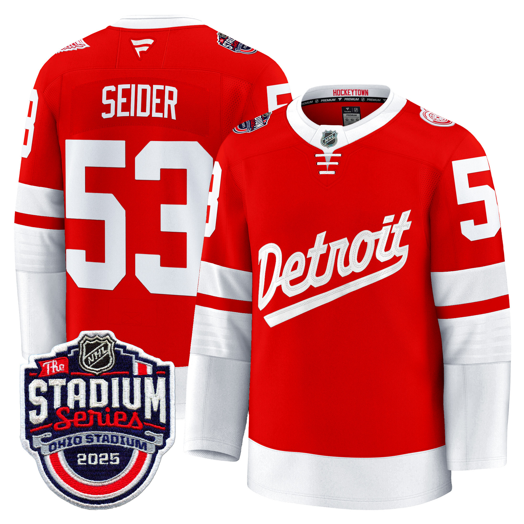Men's Detroit Red Wings 2025 Stadium Series Premium Jersey - All Stitched - Image 10