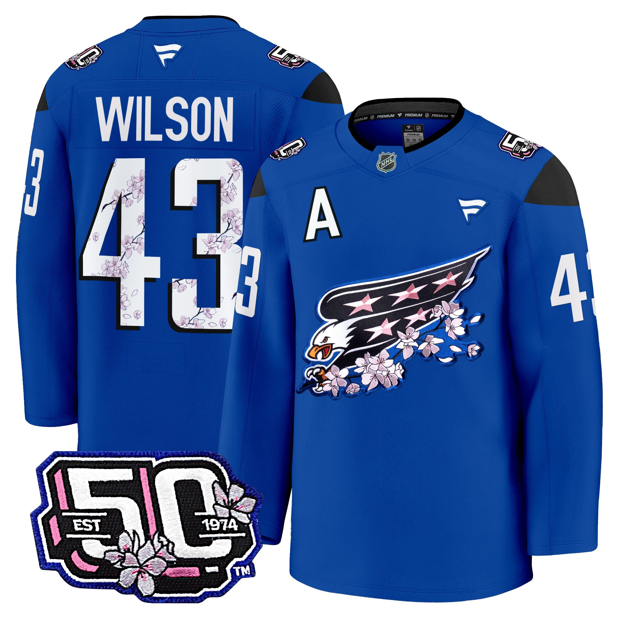 Men's Washington Capitals 50th Anniversary Premium Jersey - All Stitched - Image 33