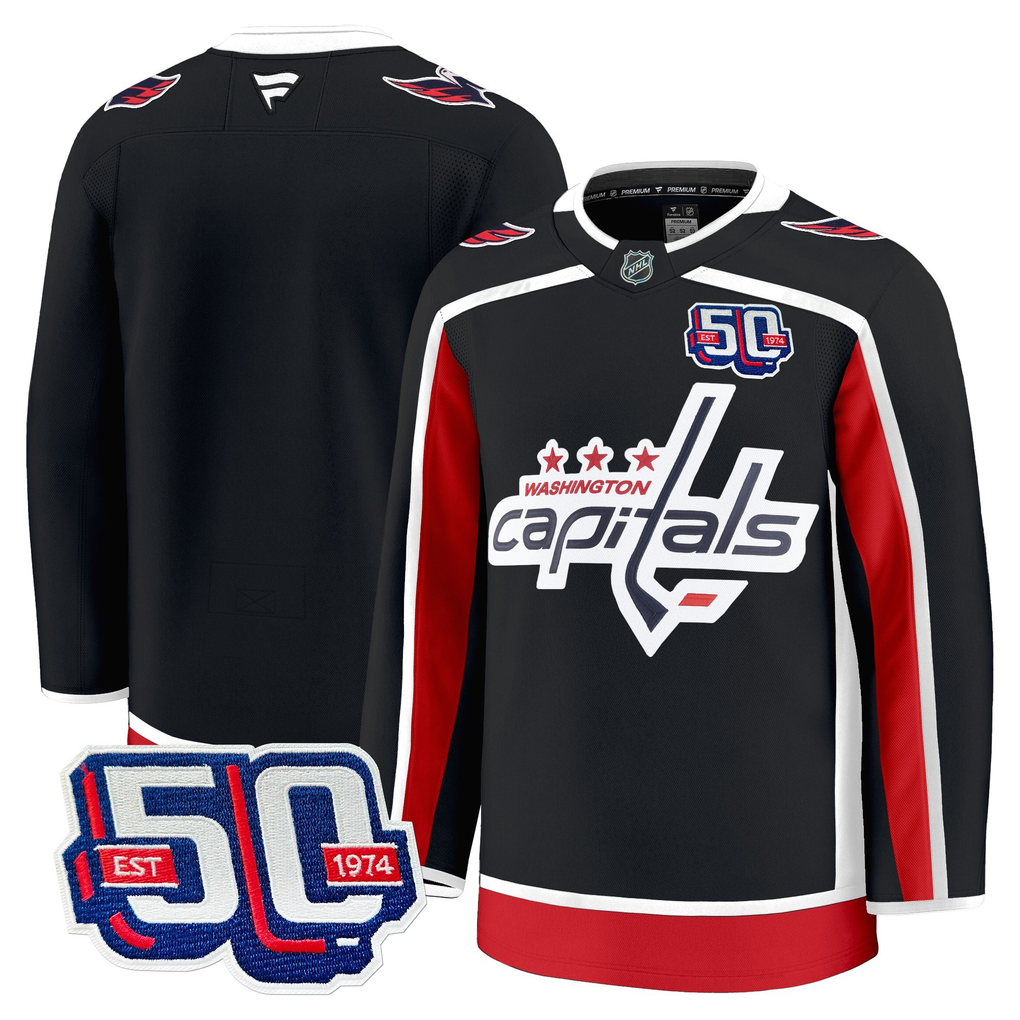 Men's Washington Capitals 50th Anniversary Premium Jersey - All Stitched - Image 21