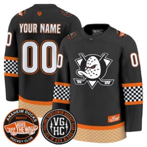 Anaheim Ducks Checkerboard 2025 Premium Custom Jersey - All Stitched