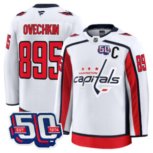 Men's Washington Capitals 50th Anniversary Premium Jersey V2 - All Stitched