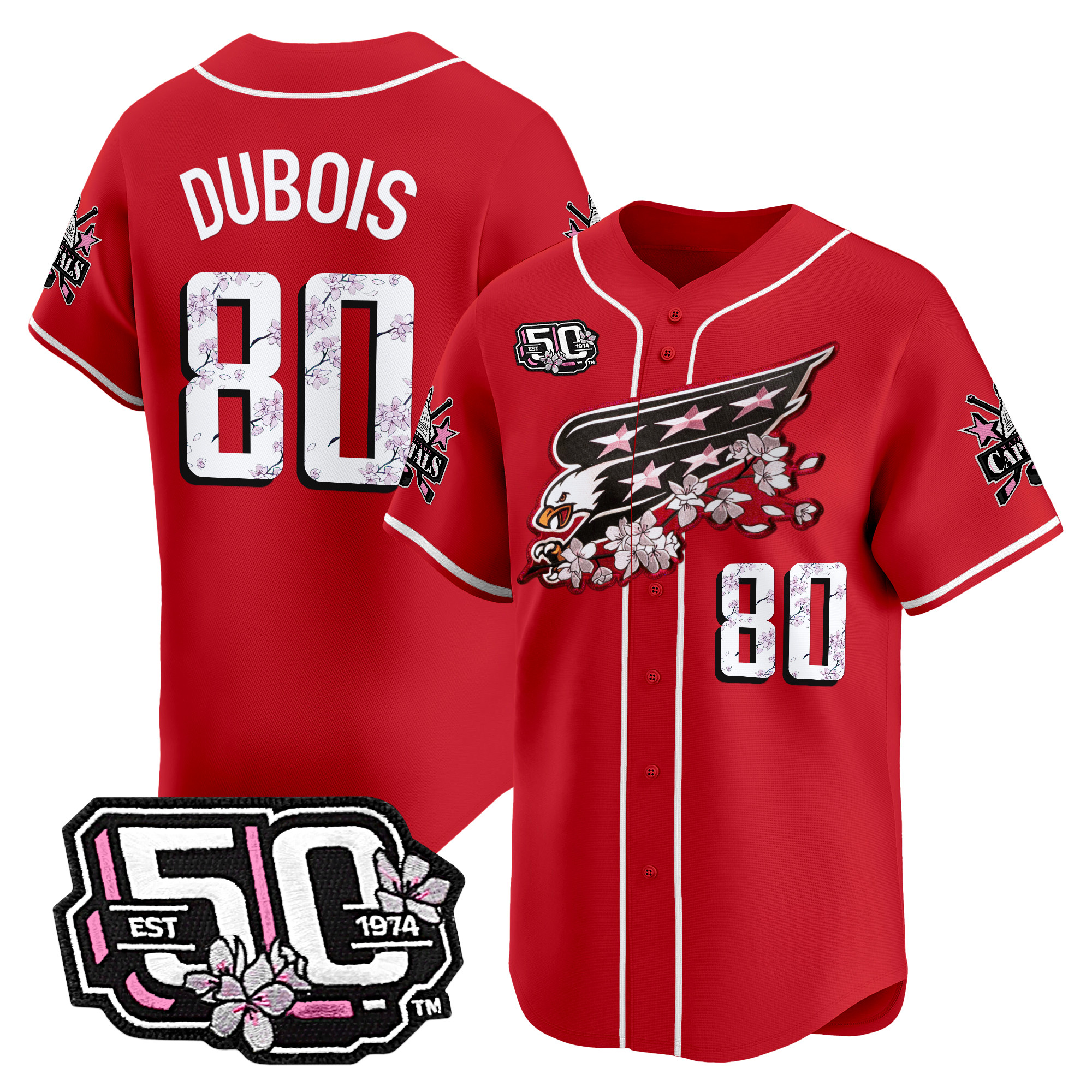 Men's 2025 Washington Capitals 50th Anniversary Cherry Blossom Style Vapor Premier Limited Jersey - All Stitched - Image 17