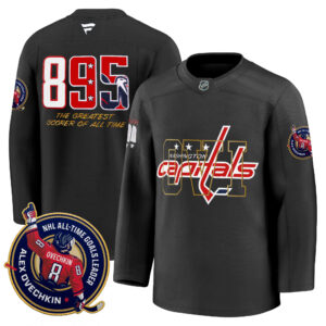 Alex Ovechkin Washington Capitals All-Time Goals Leader Patch Premium Jersey