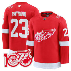 Men's Detroit Red Wings 100th Anniversary Premium Jersey - All Stitched