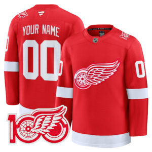 Detroit Red Wings 100th Anniversary Premium Custom Jersey - All Stitched