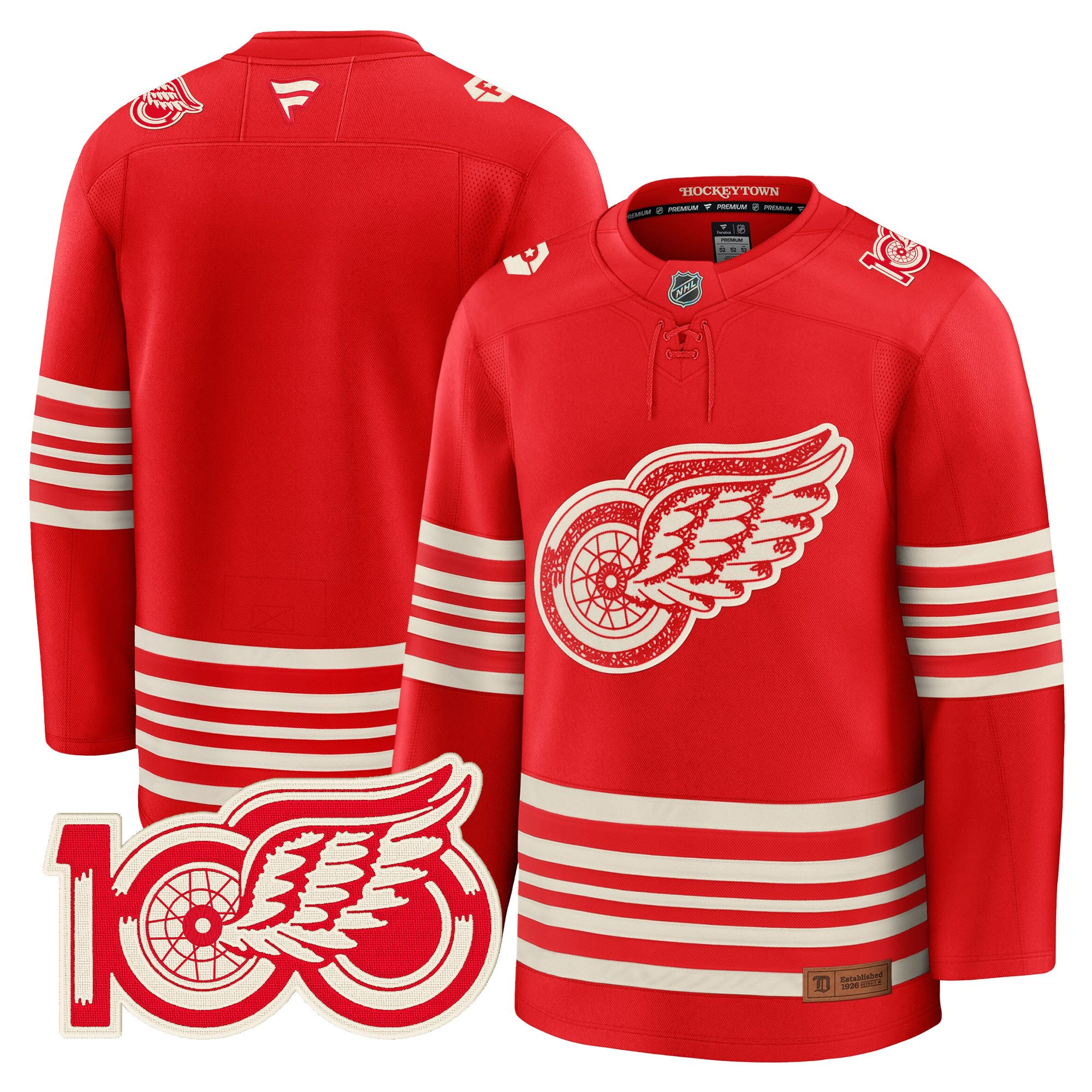 Detroit Red Wings Centennial Season Premium Jersey - All Stitched - Image 10