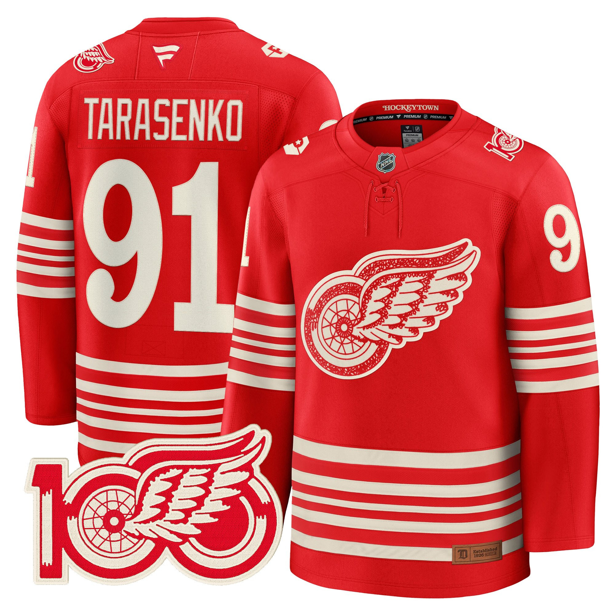 Detroit Red Wings Centennial Season Premium Jersey - All Stitched - Image 5