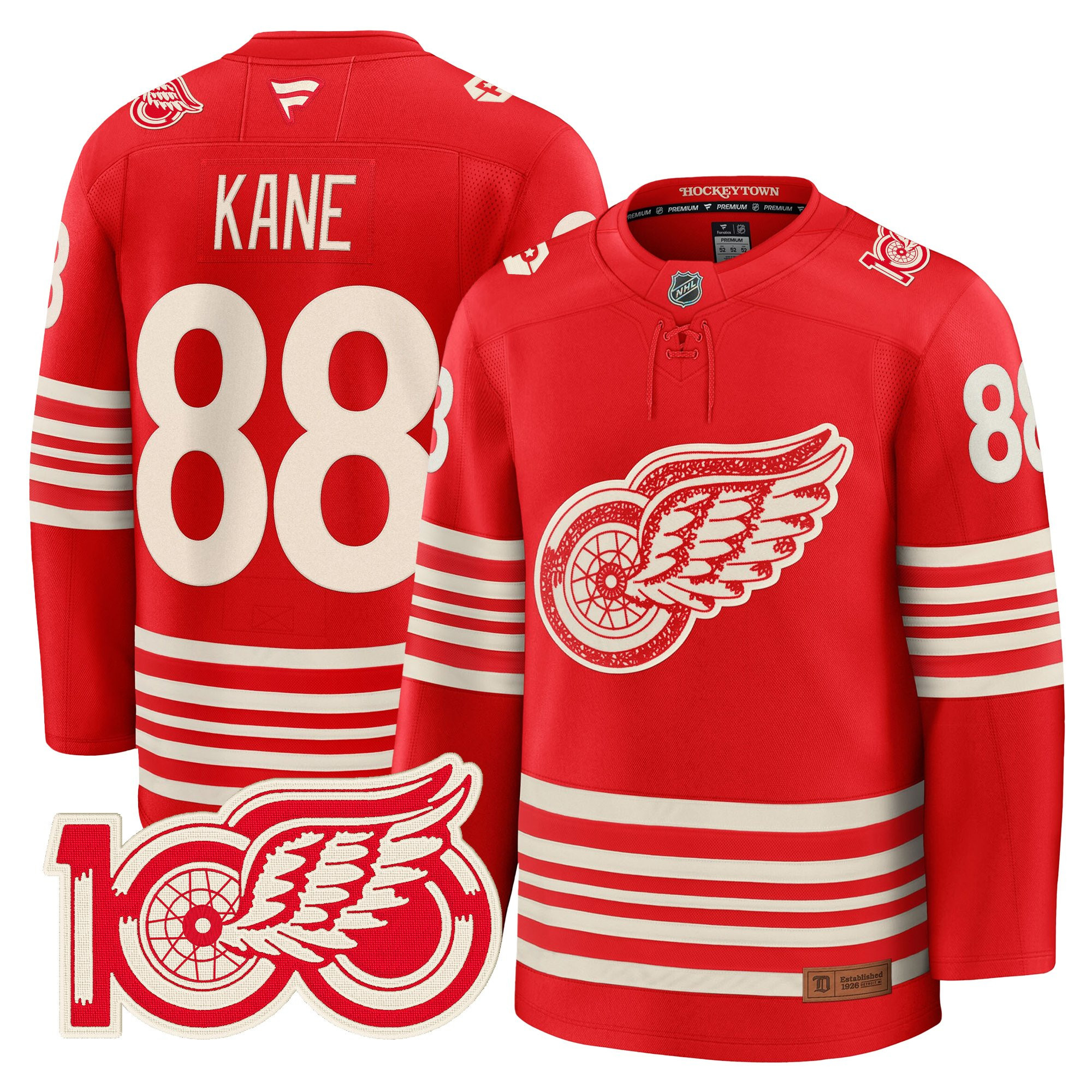 Detroit Red Wings Centennial Season Premium Jersey - All Stitched - Image 6
