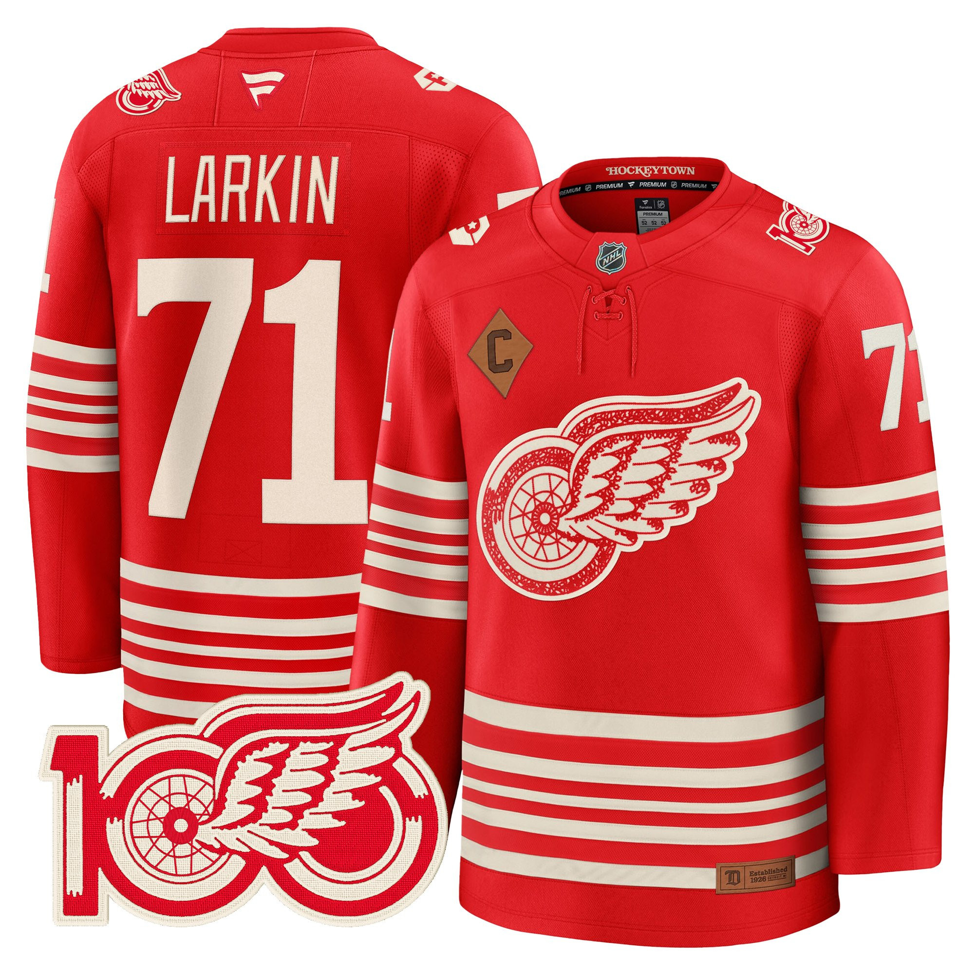Detroit Red Wings Centennial Season Premium Jersey - All Stitched - Image 4