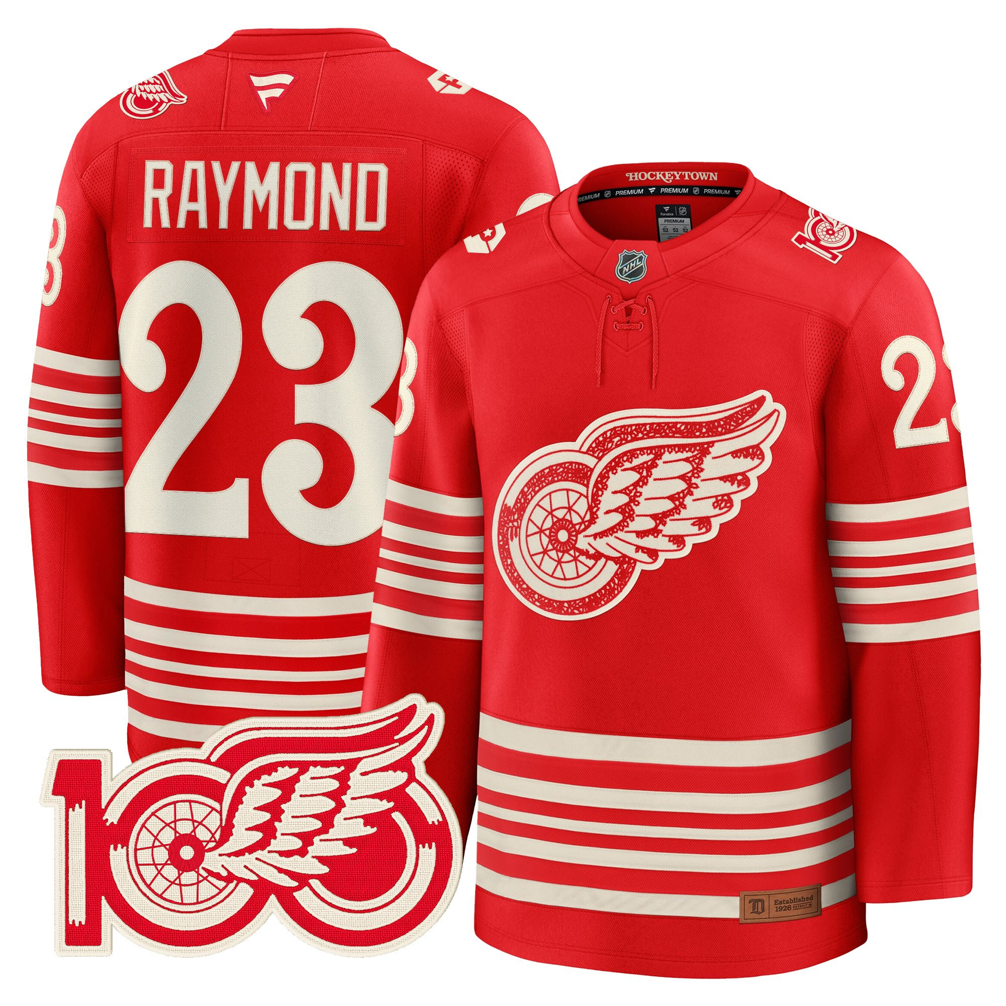 Detroit Red Wings Centennial Season Premium Jersey - All Stitched