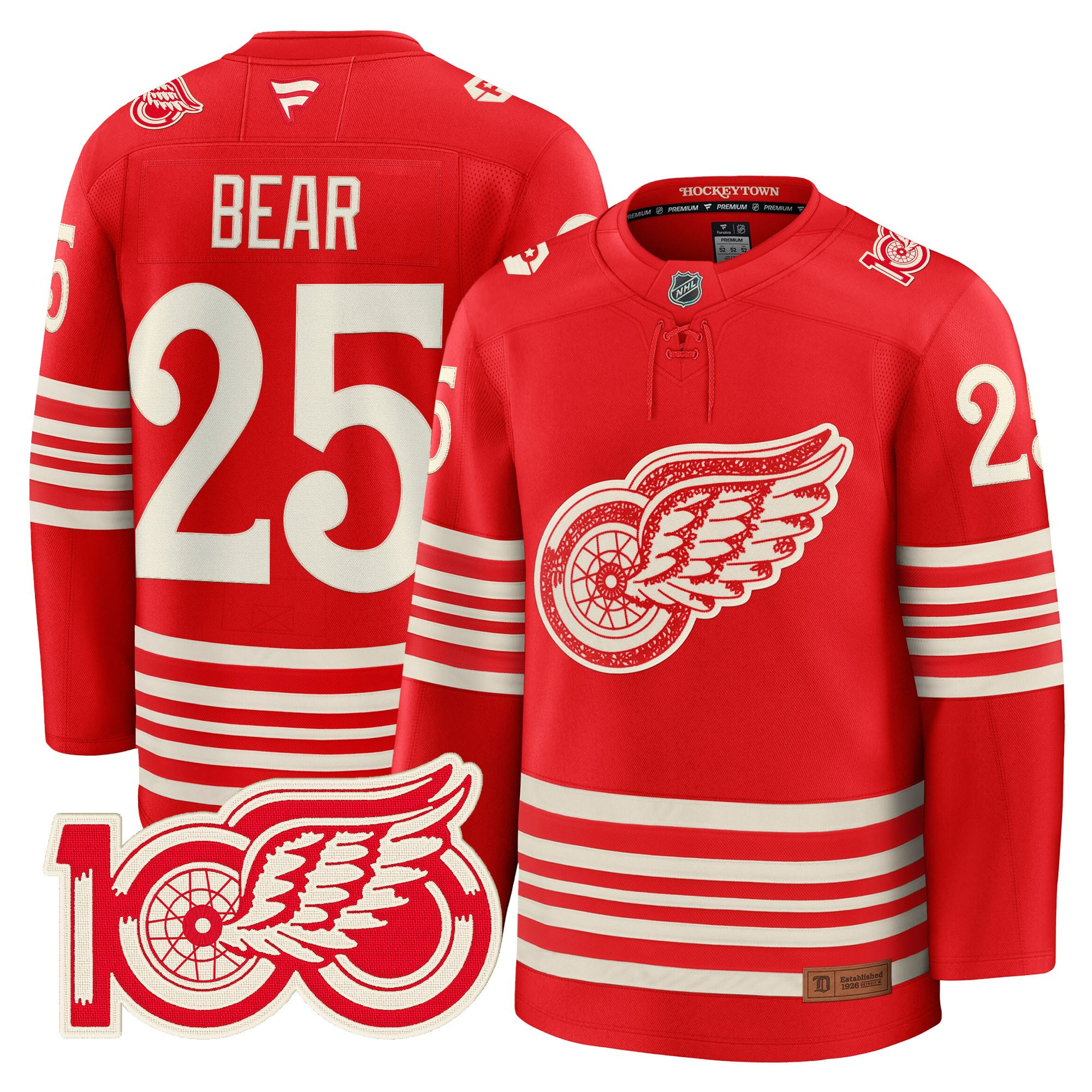 Detroit Red Wings Centennial Season Premium Jersey - All Stitched - Image 9