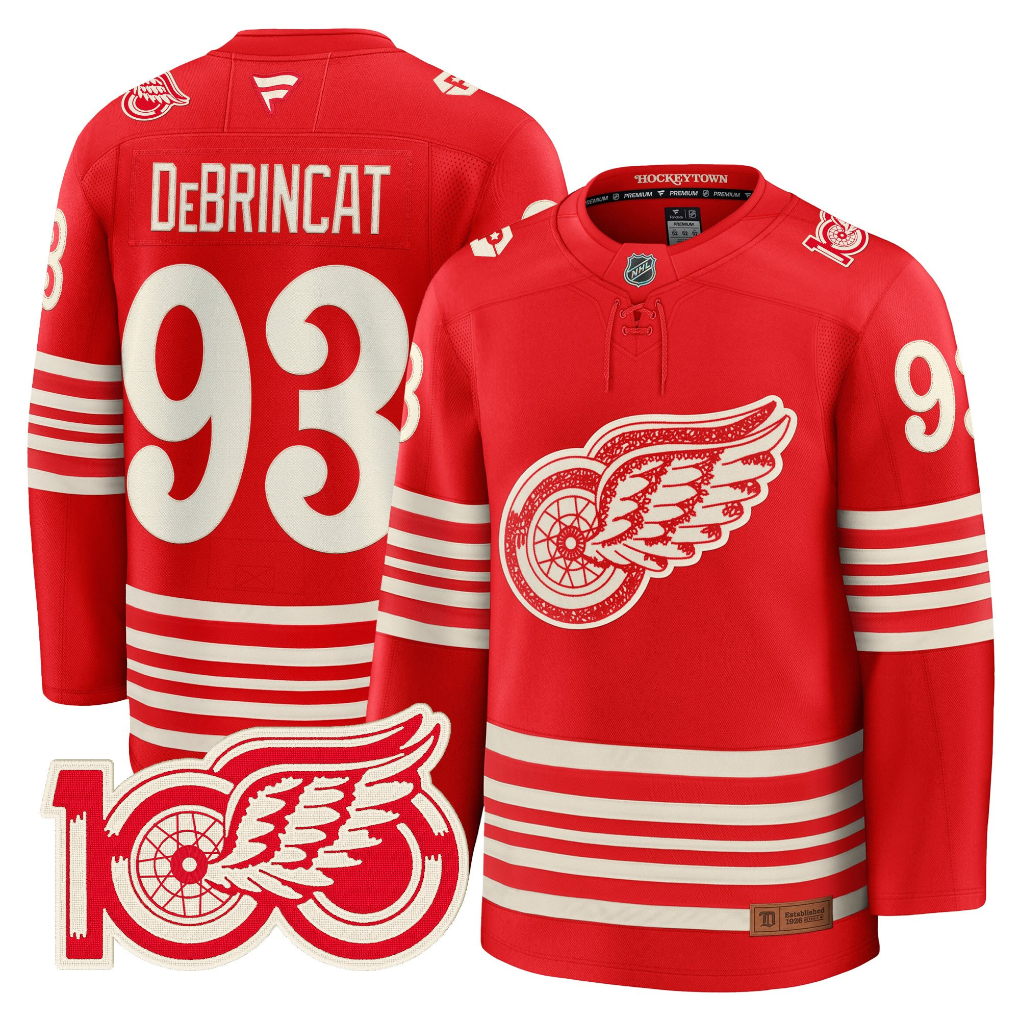 Detroit Red Wings Centennial Season Premium Jersey - All Stitched - Image 8