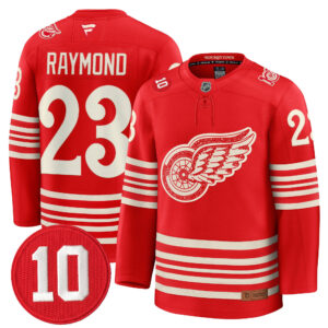 Men's Detroit Red Wings '#10 Alex Delvecchio Honoring' Premium Jersey - All Stitched